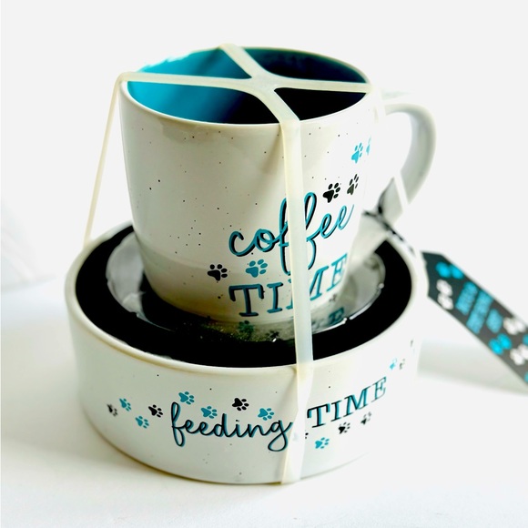 Pet Bowl and Coffee Mug Set, New With Tags Gift Set - Picture 1 of 6